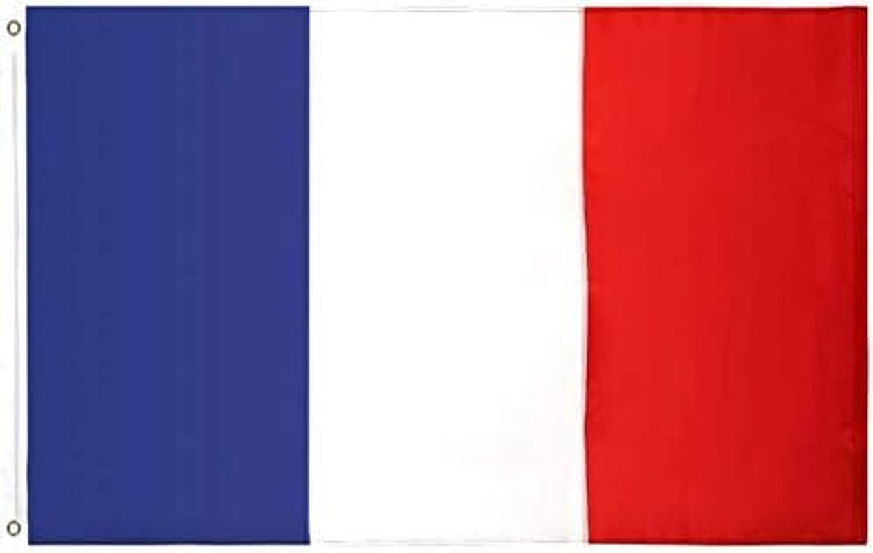 France Flag,French Flag,90 * 150 Cm(3 * 5Ft),Polyester Thickness, Fade Resistant, Brass Grommets, Canvas Header, Indoor/Outdoor, Vibrant Colors,Not Fear of Rain and Snow