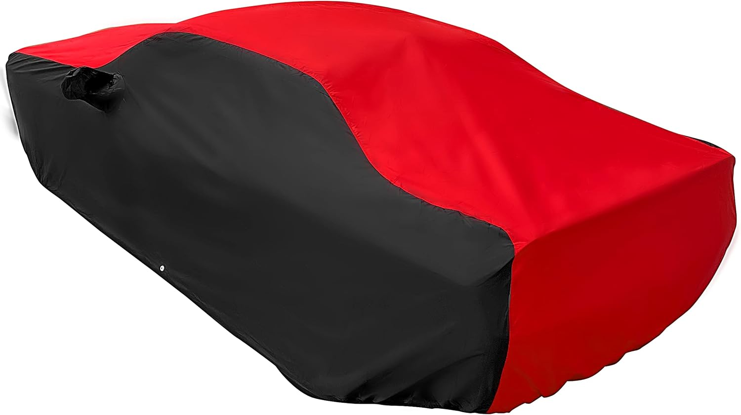 2008-2023 Dodge Challenger Indoor/Outdoor Car Cover - Ultraguard plus 300 Denier UV Protection Water Resistant - Custom Fit for All SXT, GT, R/T, Scat Pack, Hellcat Redeye & Widebody (Red/Black) - Gray,Black image number 6
