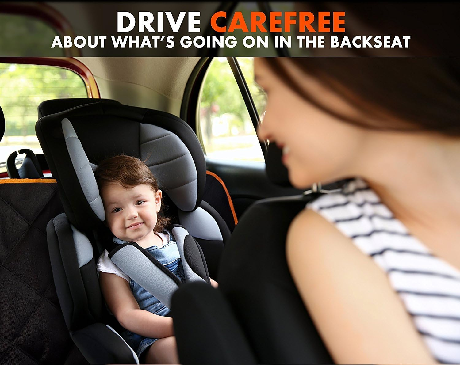 Dog Car Seat Cover for Back Seat for Cars & Suvs - Durable Pet Car Seat Cover Backseat Protector, Nonslip Dog Hammock for Car, Waterproof Scratchproof Rear Seat Cover against Dirt, Fur, W/Side Flaps image number 1