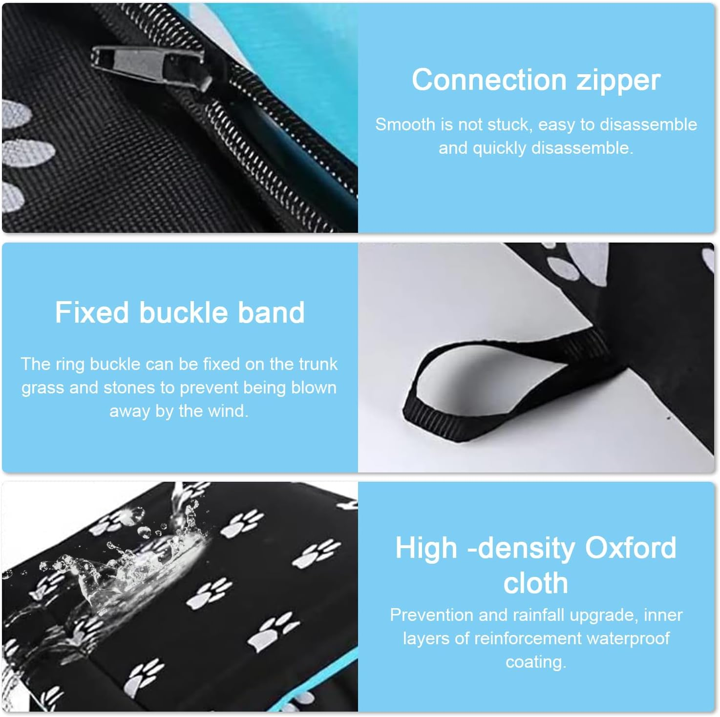 Outdoor Cat House, Waterproof Cave for Feral Cats and Dogs, Indoor/Outdoor Weatherproof Shelter (Black, Large) image number 6