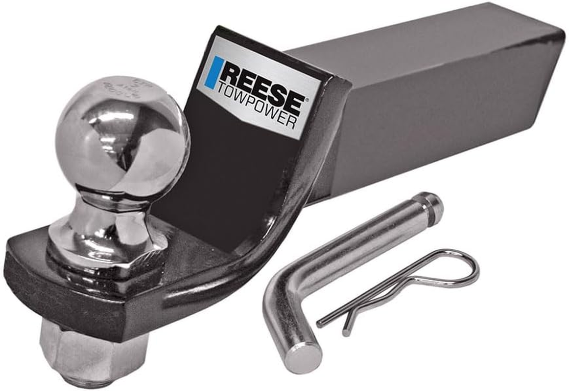 Trailer Hitch Ball Mount Starter Kit, Fits Square Receiver, 2 Inch Drop, 6,000 Lbs. Capacity, Includes Trailer Ball and Pin & Clip, Black image number 6