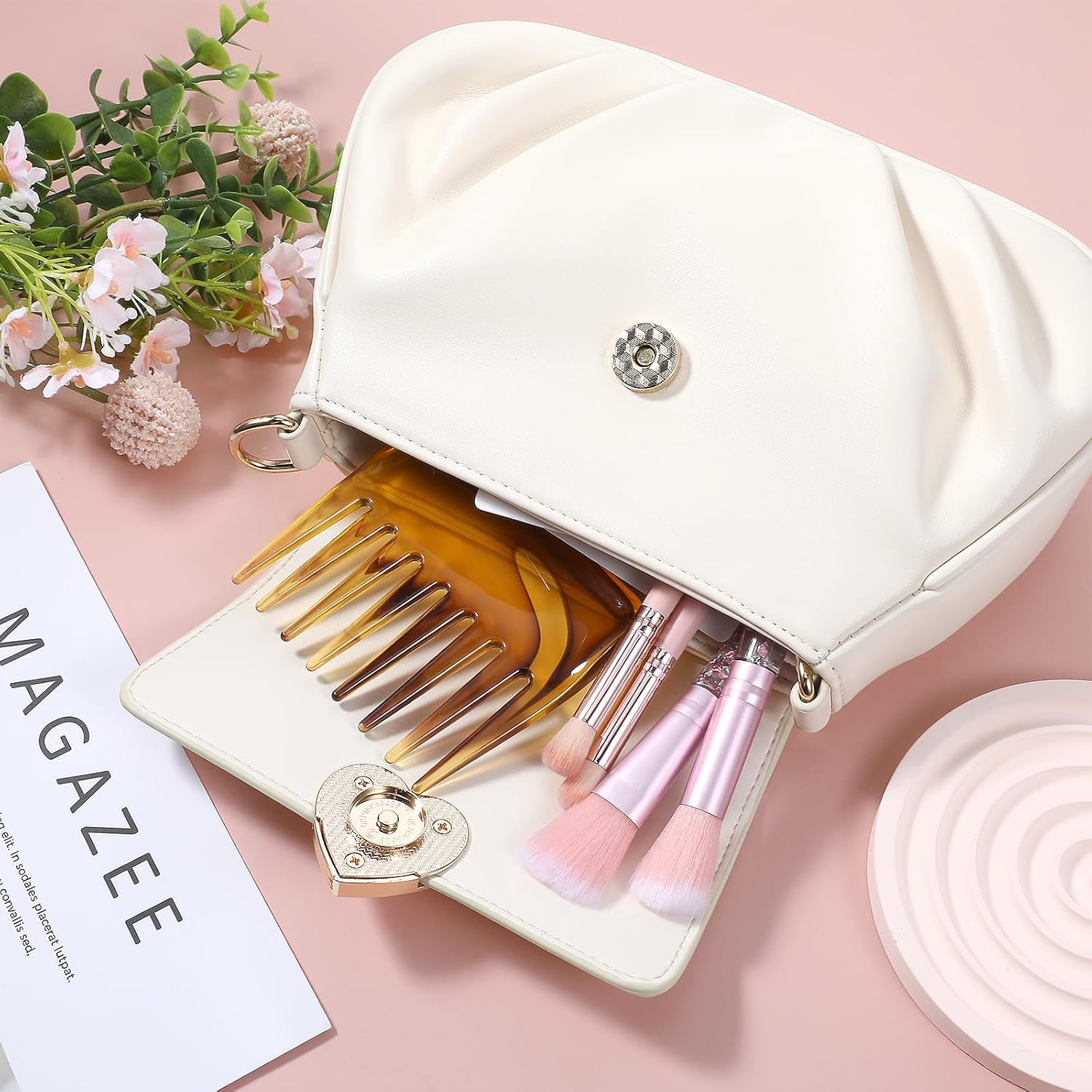 Mini Wide Tooth Comb - Small Pocket Comb for Wet & Dry Long, Curly & Thick Hair image number 1