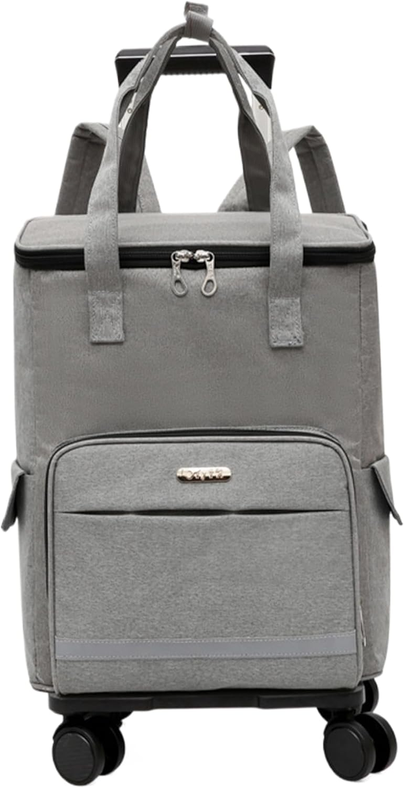 Cooler with Wheels, Cooler with Wheels and Handle, 14X8X18 Inch Oxford Cloth, 3 in 1 Rolling Cooler with Insulated Interior, Ice Chest with Wheels for Camping Picnic Hiking Beach, Travel Cooler image number 6