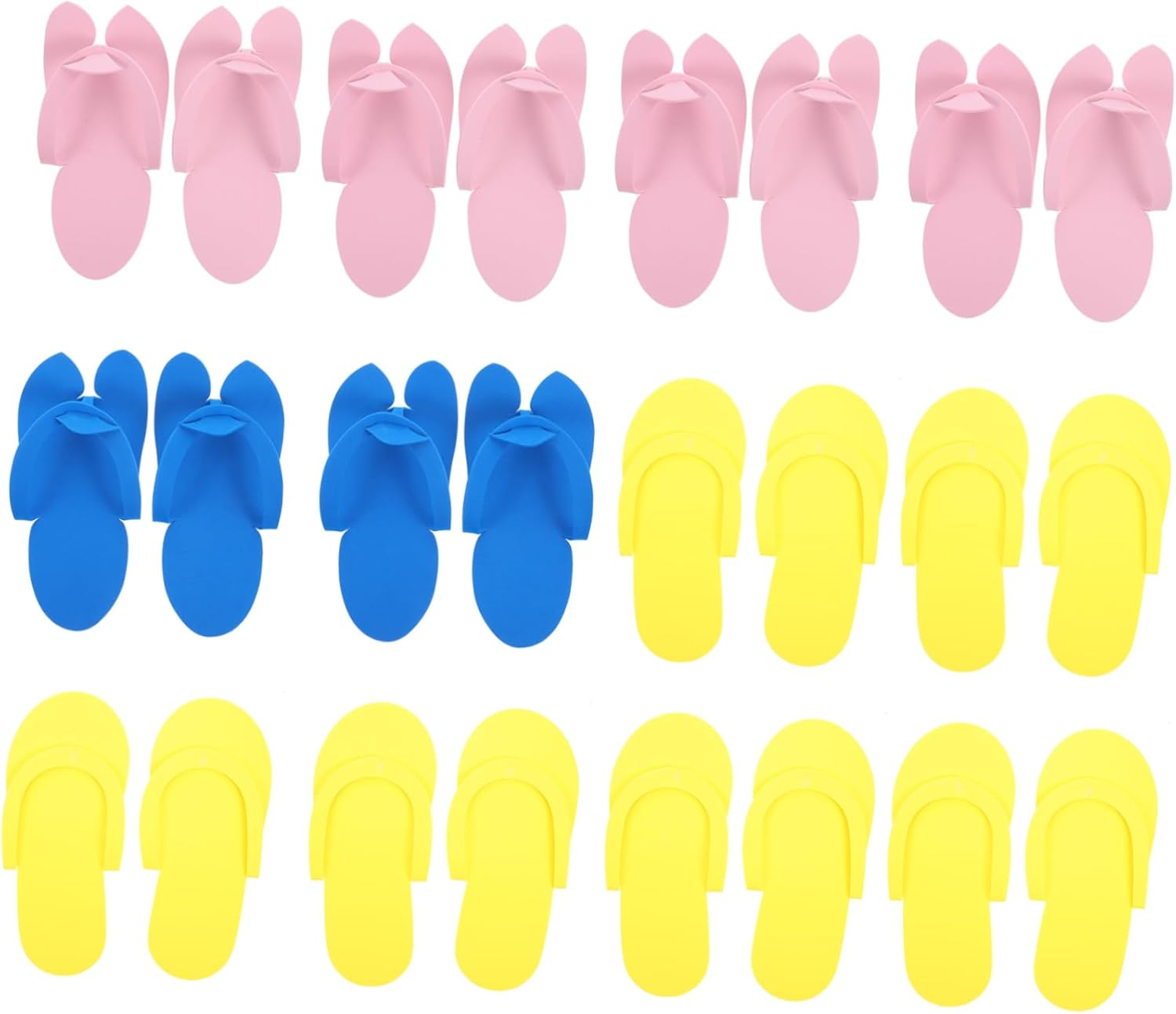 Beaupretty 12Pairs Eva Disposable Slippers for Women Orthopaedic Flip-Flops Manicure Slippers image number 3