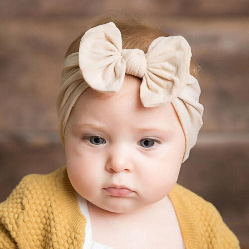 AIMALL 3Pcs/Set Baby Girl Infant Toddler Headband Wrap Top Knot Soft Single Bow Turban, Comfortable Fashion Accessories