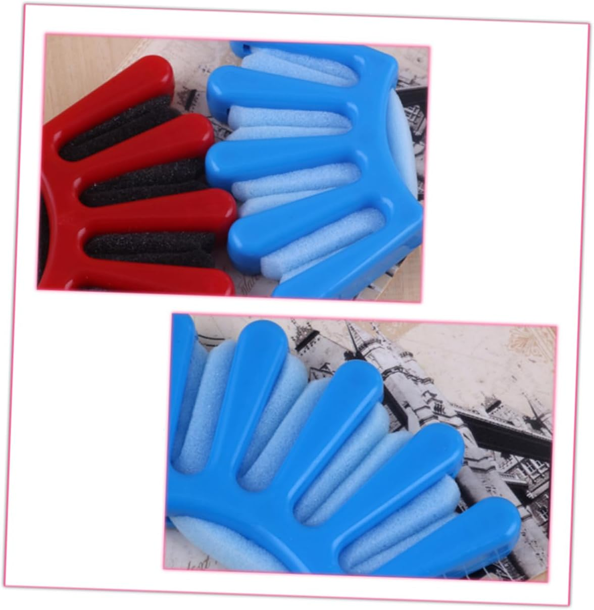 Beavorty Hair Braider Sponge Hair Braiding Tool Red Five-Finger Braid Styling Device for Women and Girls Diy French Braiding image number 2