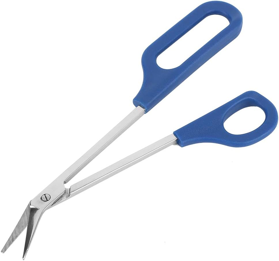 Toenail Clippers Smart Finger and Toenail Scissors Stainless Steel Long Handle Scissors Nail Scissors Angled Blades Cuticle Scissor Ingrown Toenail File for Adults Seniors image number 5