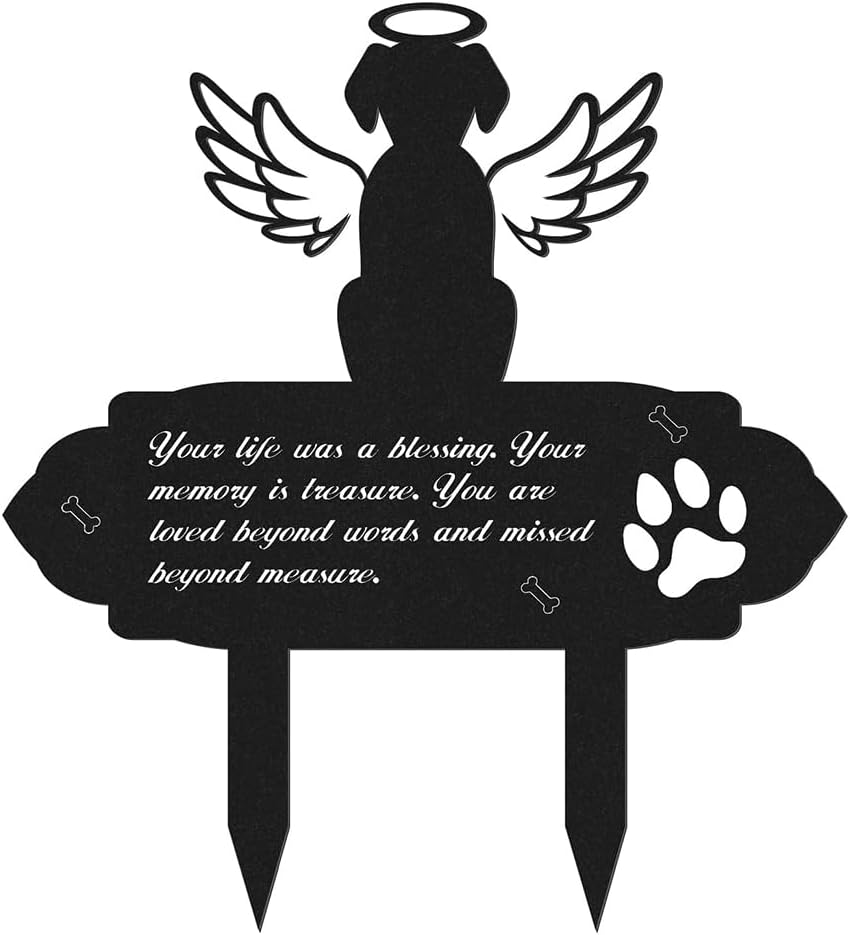 Dog Grave Marker, Dog Cemetery Decorations for Grave, Dog Memorial Plaque Garden Stake Metal Grave Marker, Dog Remembrance Stake for Pet Lover image number 5