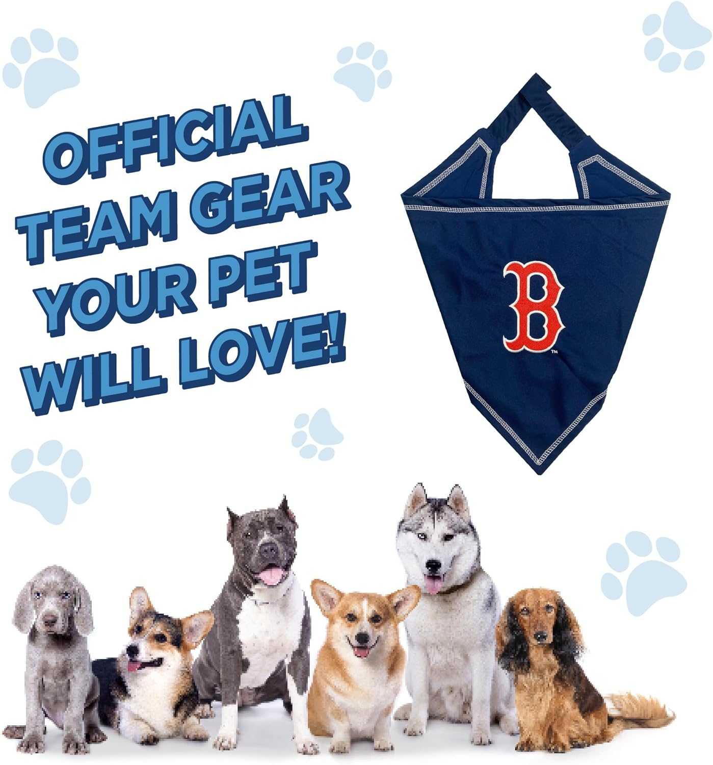 Pets First MLB Boston RED SOX TIE Bandana, Small/Medium. Dog Bandana Scarf Bib for Pet Cat Dog. the Ultimate Game-Day, Party Bandanna, Birthday Event image number 4