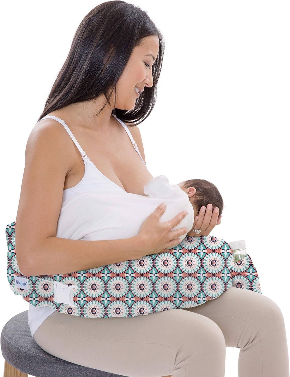 My Brest Friend Original Nursing Pillow Slipcover Sleeve | Great for Breastfeeding Moms | Pillow Not Included, Coral - Coral image number 2