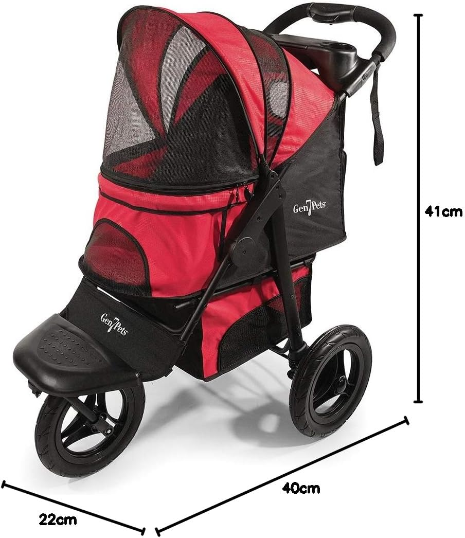 Gen7Pets Jogger Pet Stroller, Red image number 1