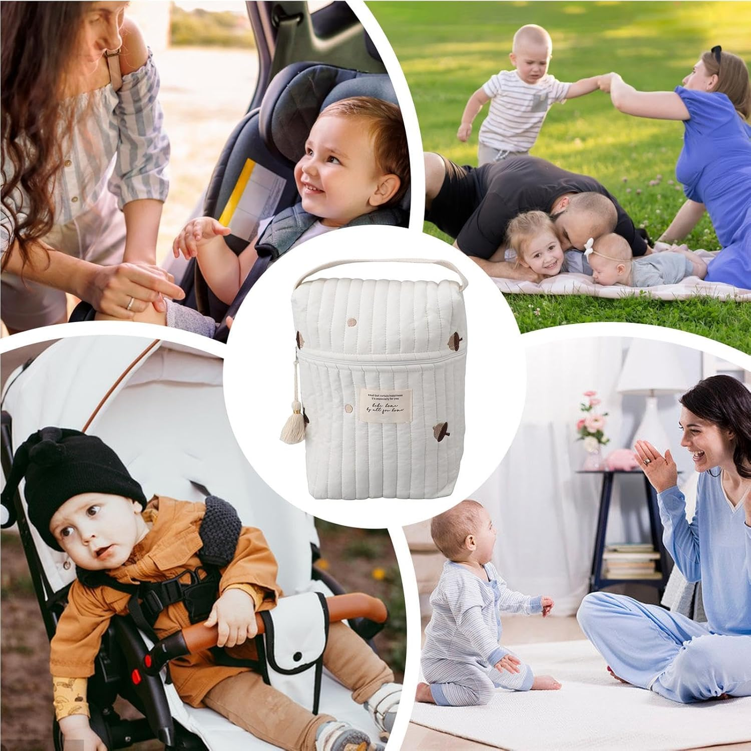 Diaper Organizer Pouch - Portable Baby Diaper Bag Organizer for Travel and Home | Diaper Organizer Pouch Multi Compartment Design, Durable and Lightweight, Easy to Carry, Perfect for Wipes, Cream, image number 3