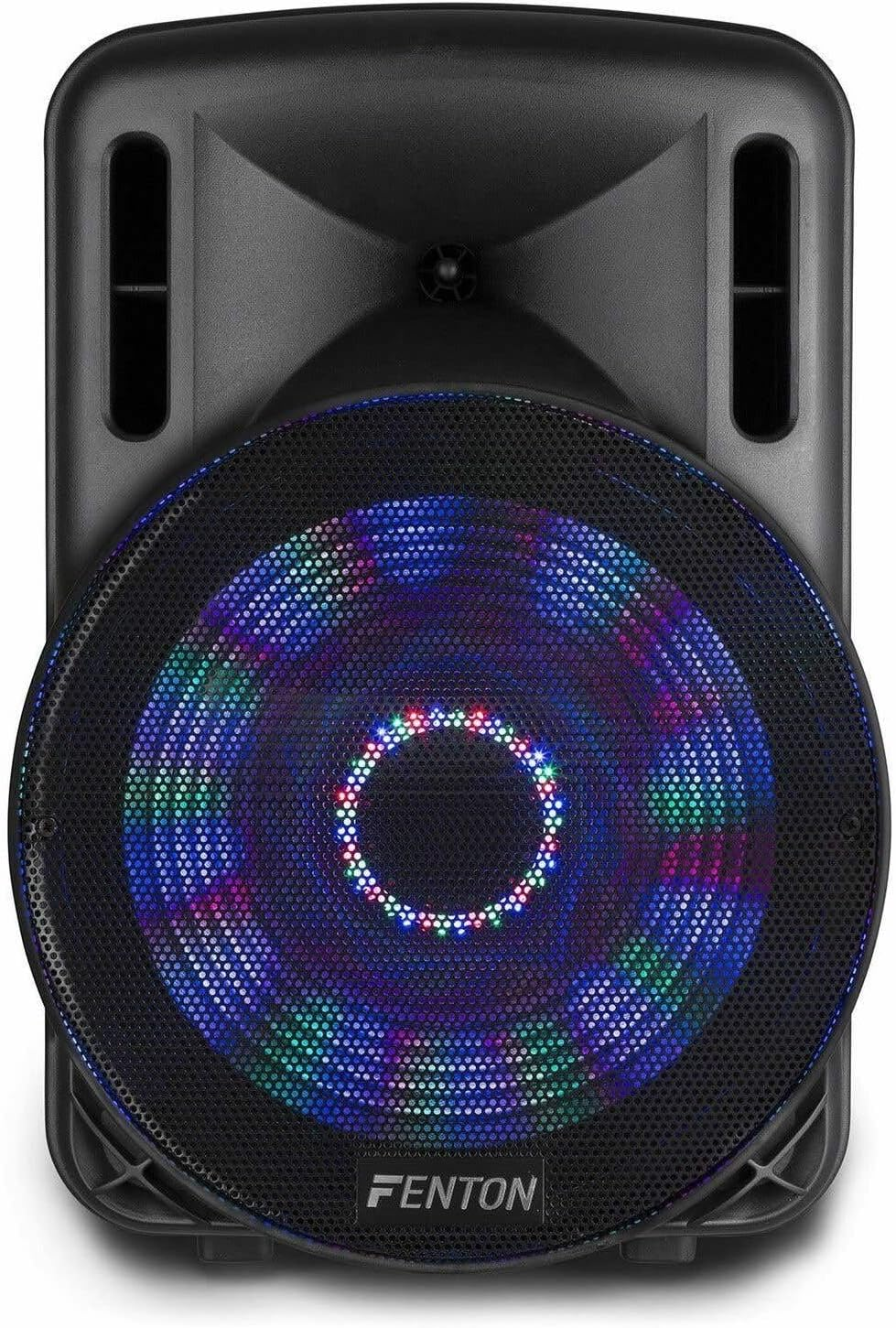 Fenton FT15LED PA Speaker Portable Led/Microphone/Remote Karaoke 15" 800W W/Battery Light Show image number 1