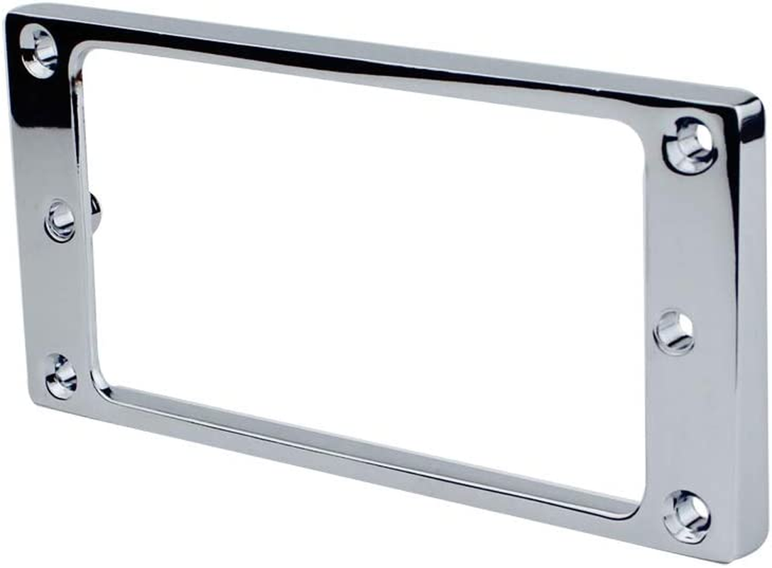 Guyker Flat Metal Humbucker Pickup Mounting Ring Set - Bridge Neck Pickups Cover Frame Replacement Part for Electric Guitar or Precision Bass(2Pcs, Chrome) - Black - 2 image number 4