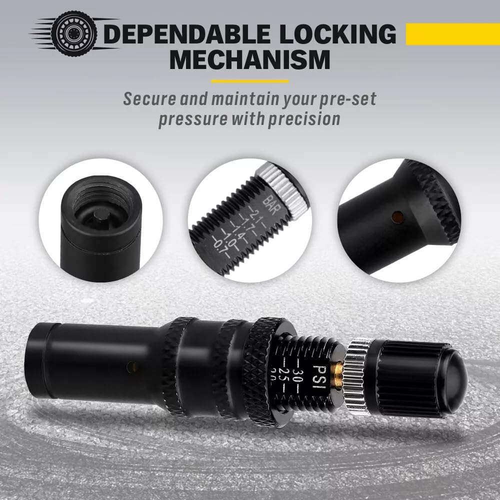 HORUSDY Automatic Tire Deflator Kit 10-30 PSI, Offroad Tyre Pressure Regulator with Storage Pouch, Precise Measurement, for Trucks, Rvs, Utvs, Schrader Tires