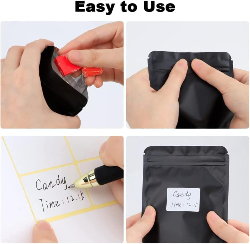100PCS 7X10Cm Black Aluminum Bag Mylar Foil Pouch Heat Sealer Food Storage Package Bags image number 6