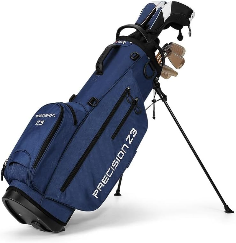 Golf Bag, Portable Golf Bag, Multi-Pocket Golf Bag with Non-Slip Stand, Automatic Adjustable Twofold Shoulder Straps, Removable Straps, Adult Golf Accessories, 11.8X49.2 Inches image number 1