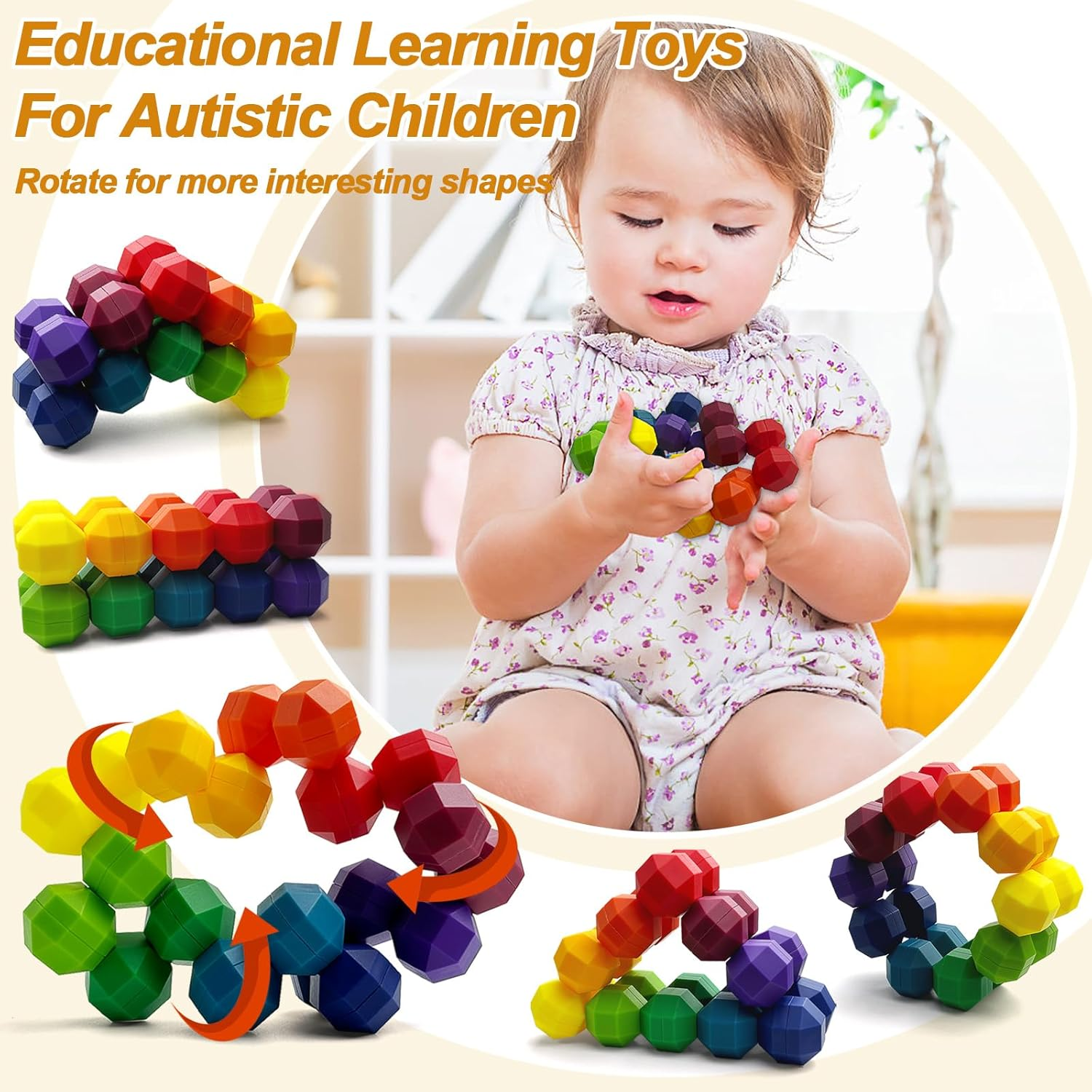 Fidget Toys Sensory Toys Set for Autism Kids Claming - 18 Pack Textured Soft Fidget Stress Toys for Students Anxiety Relief image number 4