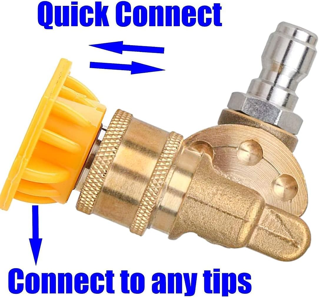 Tool Pressure Washer Accessories Kit 7 Power Washer Spray Nozzle Tips Quick Connecting Pivoting Coupler image number 2