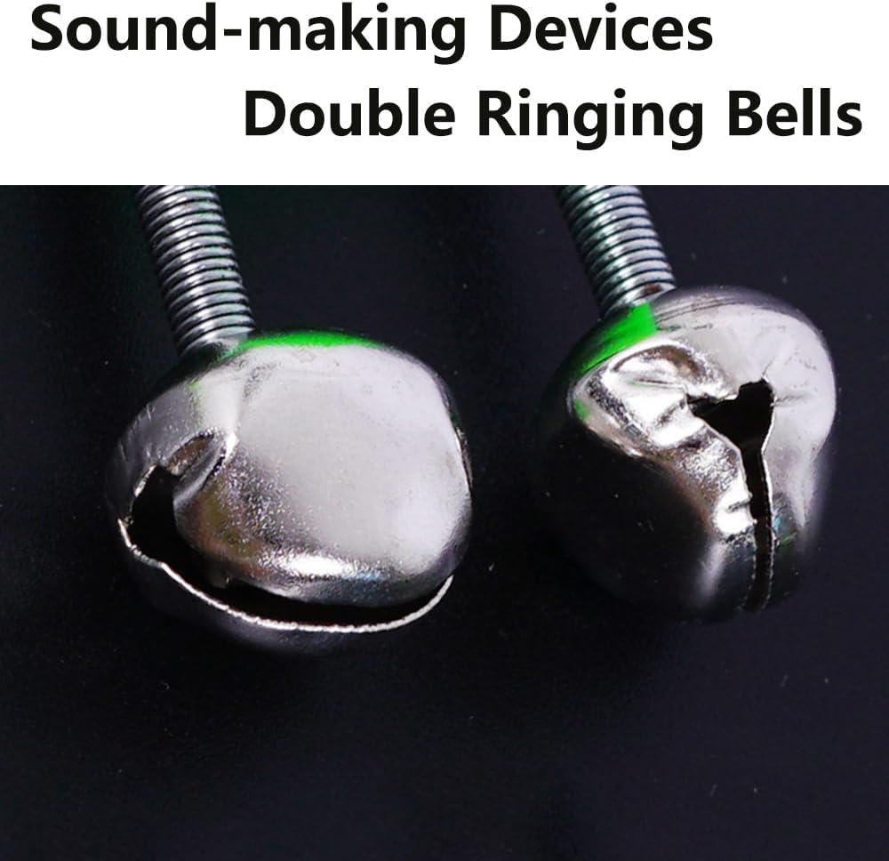 100Pcs Fishing Rod Bite Alarms, Tackle Loud Dual Alert Bells Fishing Rod Bite Alarm Bell, Special Double Bell the Signal Is Crisp and Loud, Accurate image number 2