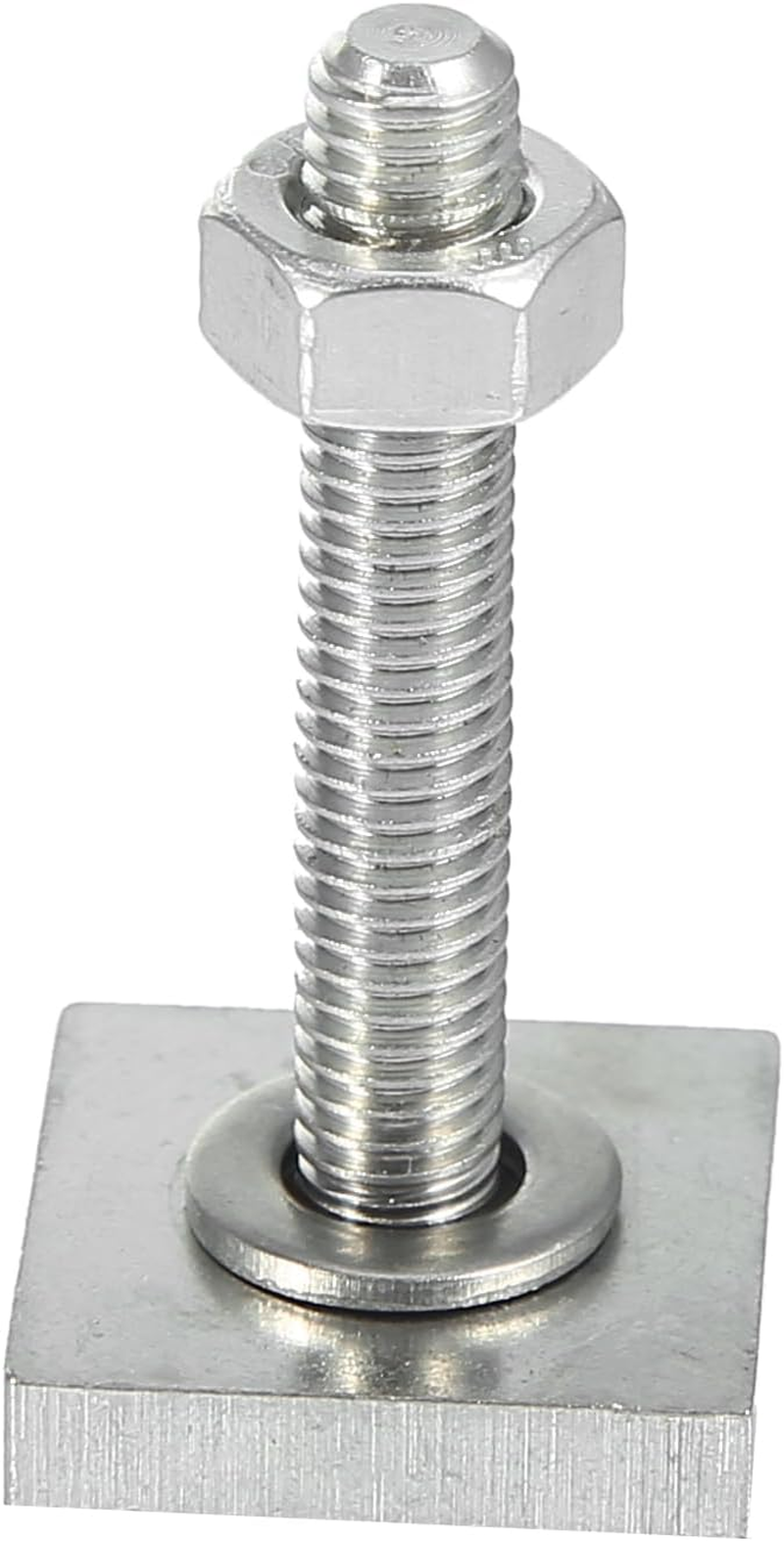 X AUTOHAUX 8Pcs Universal Roof Rack T Shaped Bolt Rooftop Cargo Carrier Rack Bolt T Shaped Slots T Shaped Track Bolts W/Nuts Washers Bike Rack Cross Bar Adapter White image number 2