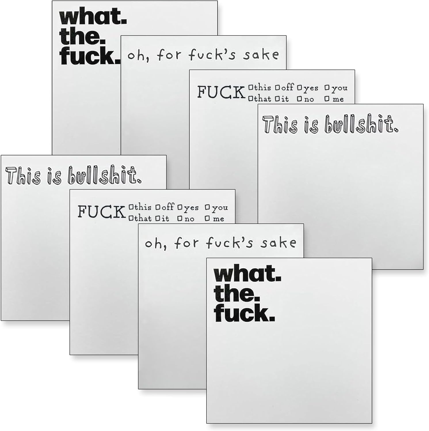 8PCS Funny Sticky Note, Betterjonny 4 Styles Novelty Sticky Notes Spoof Snarky Office Supplies for Women Men, Sassy Desk Accessories School Supplies, Funny Gifts for Friends Colleagues image number 3