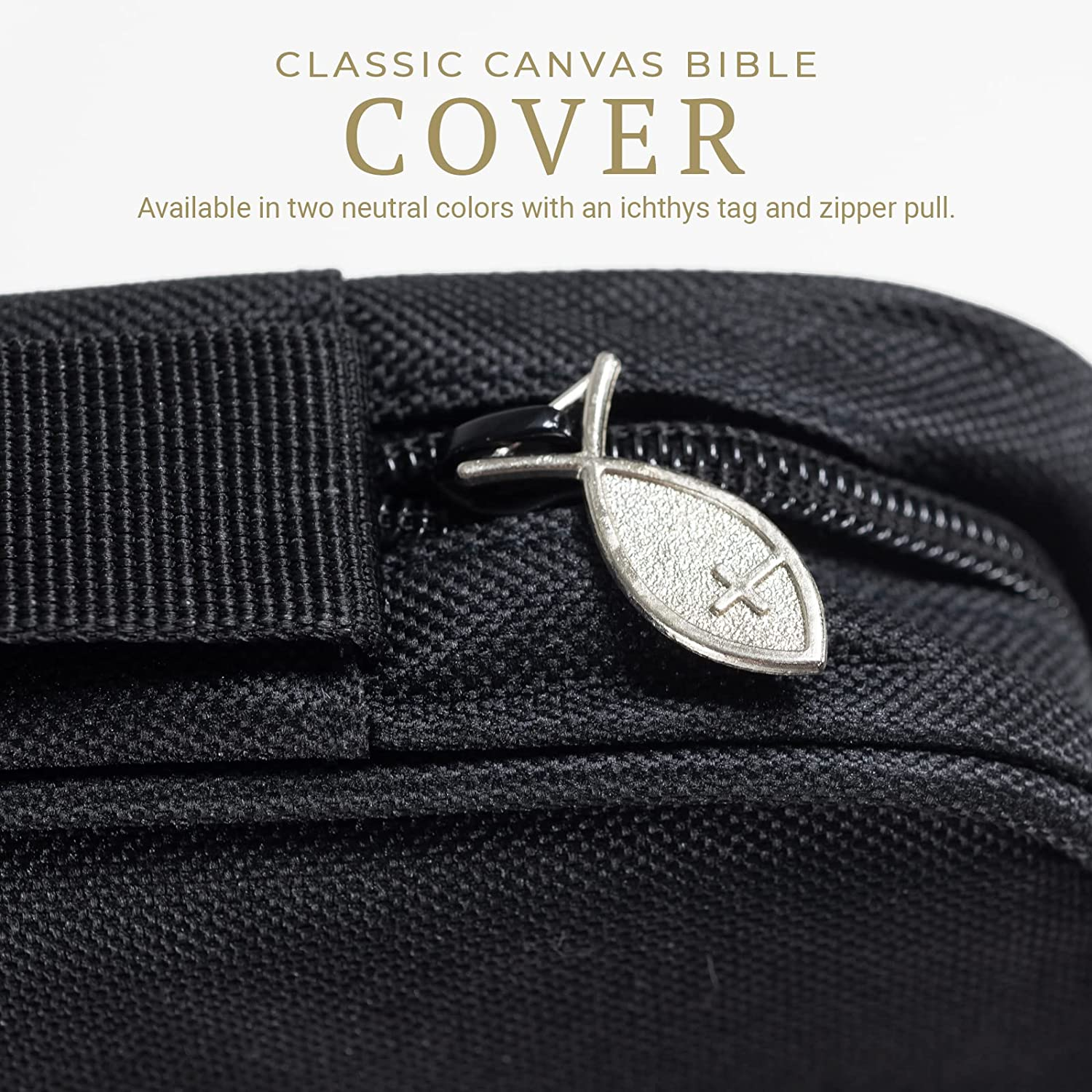 Divinity Boutique, Canvas Bible Case - Black Bible Cover for Men and Women - for Compact, X-Large and Xx-Large Books image number 3