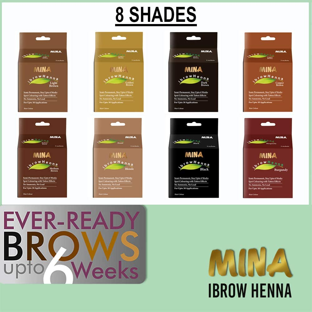MINA Eyebrow Henna for Eyebrow Color and Tinting Kit- Blonde image number 2