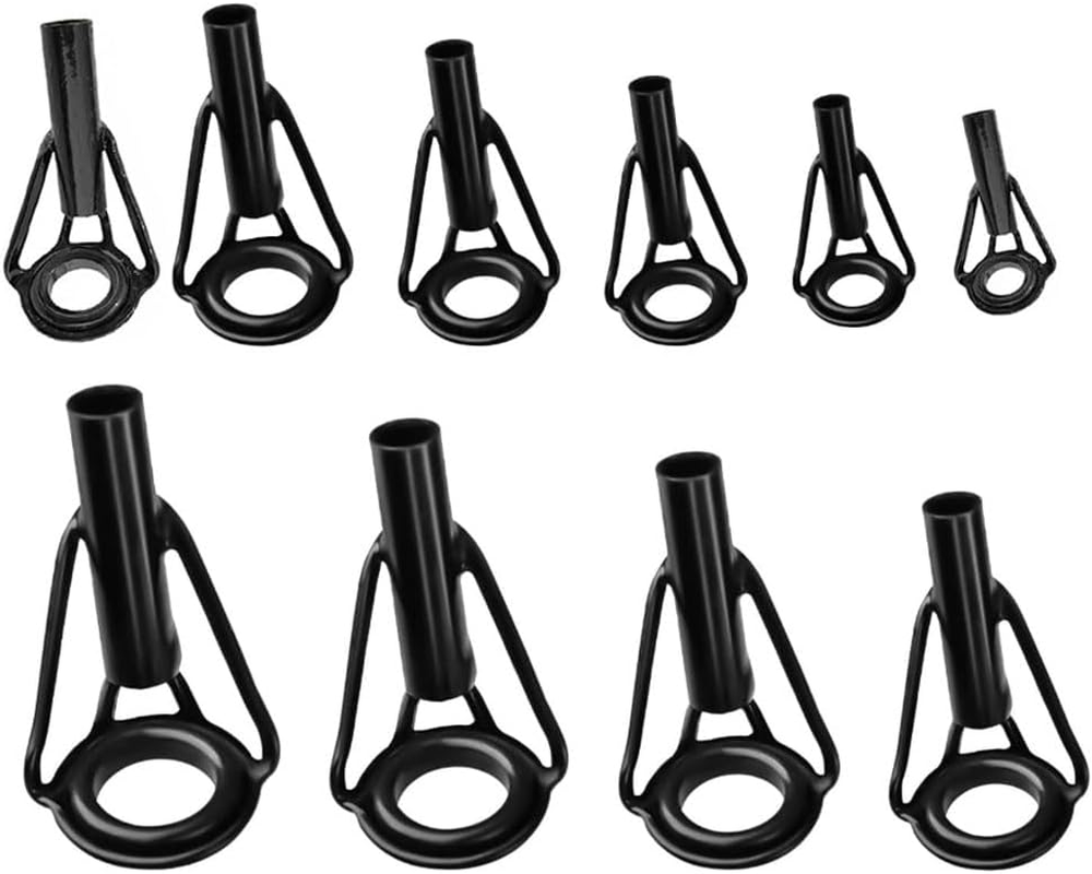 Fishing Rod Tip Repair Kit,Armastuse 10 Pcs Rod Tip Repair Kit with Plastic Box Fishing Rod Ceramic Guide Rings for Freshwater Saltwater Fishing Lovers