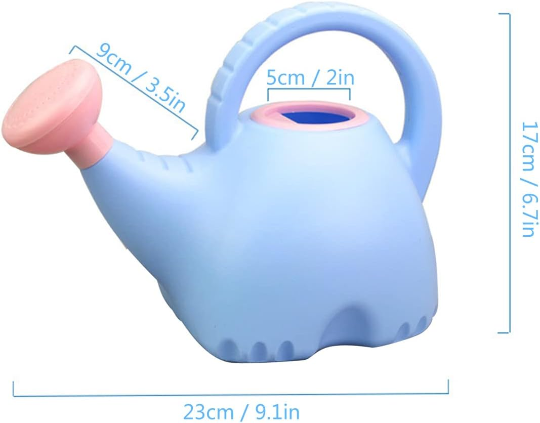 Watering Can, Children Watering Can Gardening Toy 1.5L Elephant Shape Plastic Cute for Home (Blue) image number 3