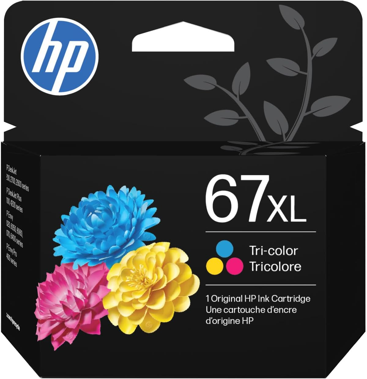 HP 67XL Tri-Color High-Yield Ink Cartridge | Works with HP Deskjet 1255, 2700, 4100 Series, HP Envy 6000, 6400 Series | Eligible for Instant Ink | 3YM58AN image number 2