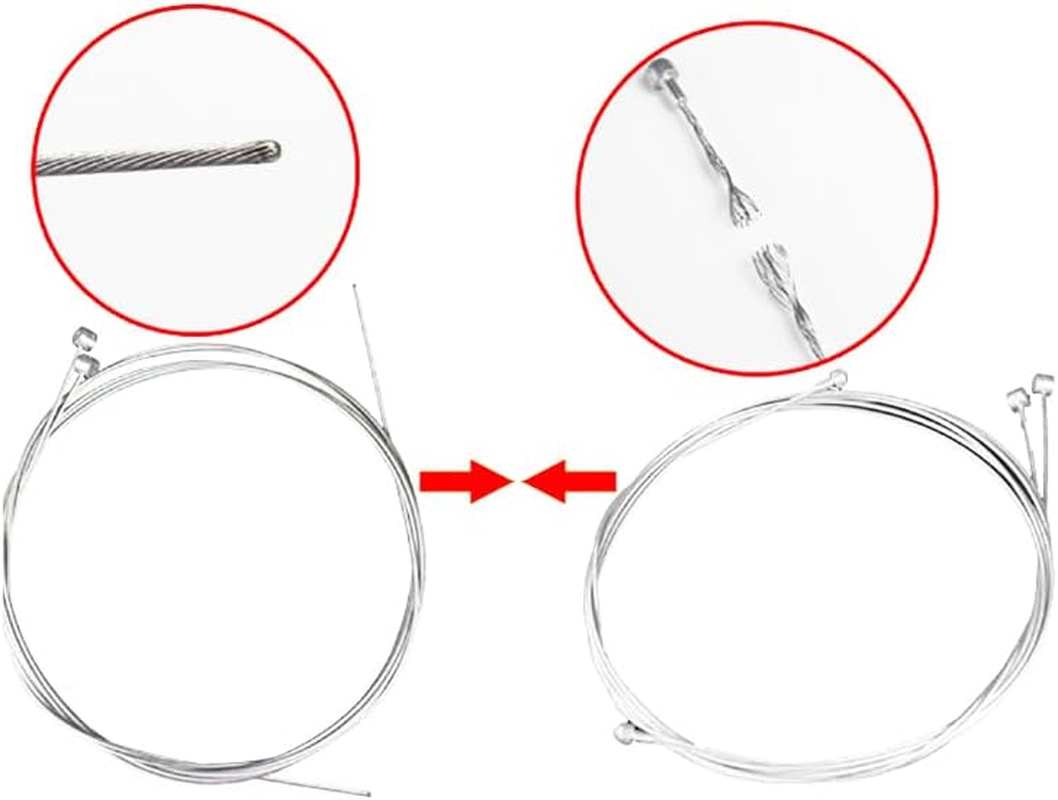 AIMALL Bike Bicycle Front Rear Inner Outer Wire Brake Gear Shifter Cable Housing Kit with Housing - Durable Metal and Plastic, Front & Rear, 2.5M 5Mm Housing with Cable Caps & S Buckles image number 5