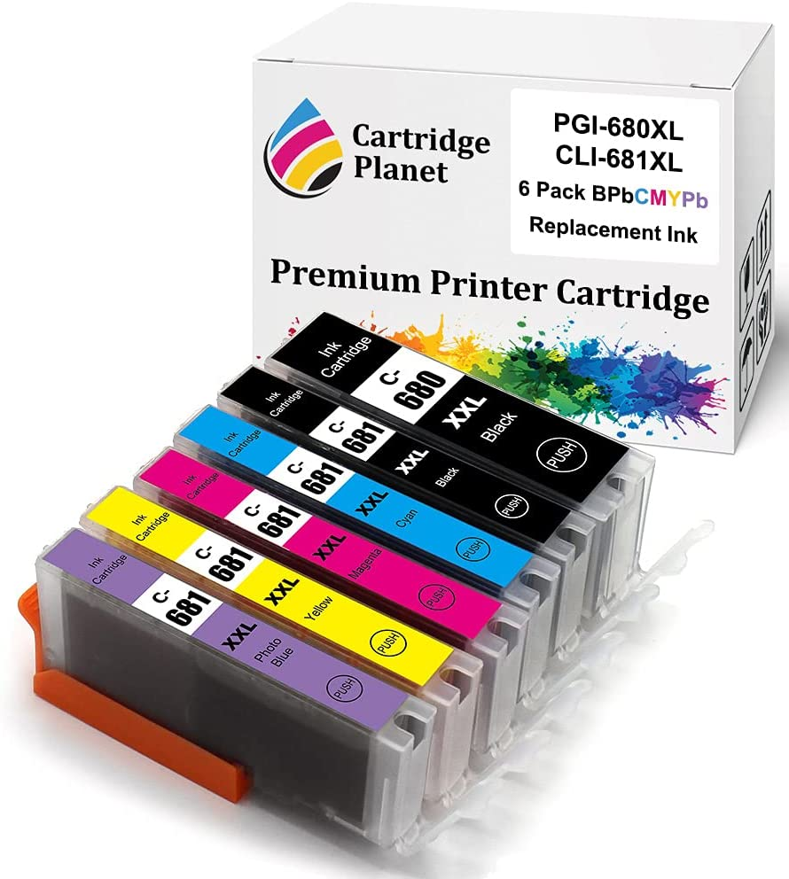Cartridge Planet 6 Pack (1BK,1PBK,1C,1M,1Y,1PB) Compatible Ink for Canon PGI-680XL CLI-681XL PGI680XL CLI681XL XXL for Canon TS8160 TS8260 TS8360 TS9160