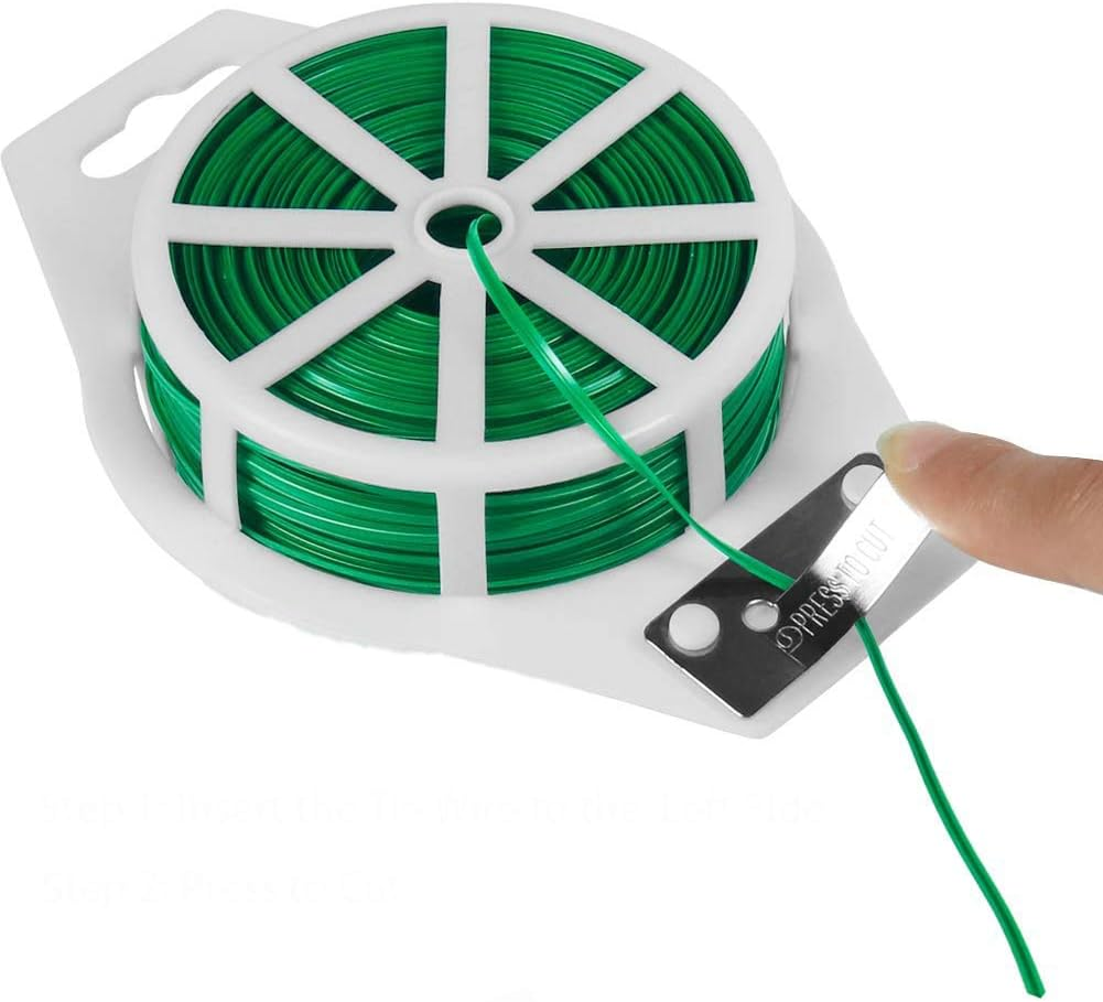 50M Garden Twistee Tie, 164Ft Plant Twist Wire with Dispenser and Cutter for Gardening, Tomato, Vines, Shrubs and Flowers, Great for Organising, DIY Craft Projects (Garden Wire, 50 Metres) image number 5