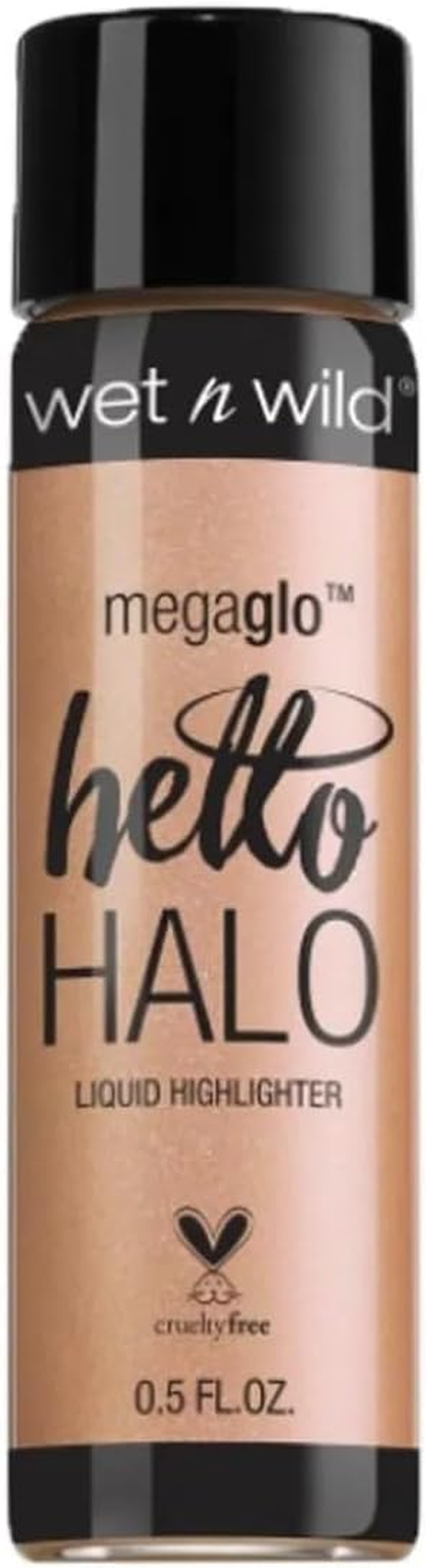 Wet N Wild Megaglo Hello Halo Liquid Highlighter Makeup, Shimmer, Rose Gold Halo, Goodbye