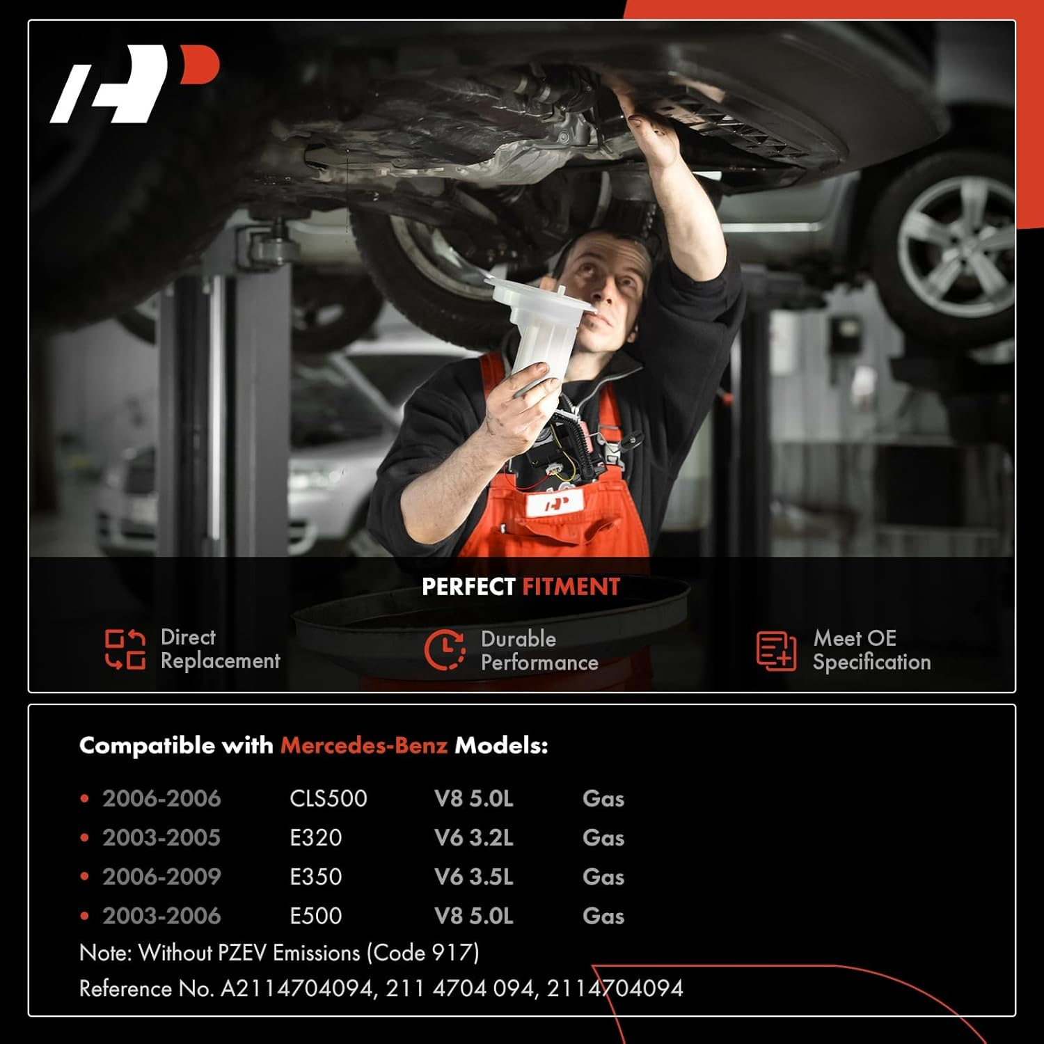 A-Premium Tank Fuel Filter Compatible with Audi B8 Series Q5 2009 2010 2011 2012, 2.0L 3.0L 3.2L, In-Tank, Replace# 8R0919679C image number 6