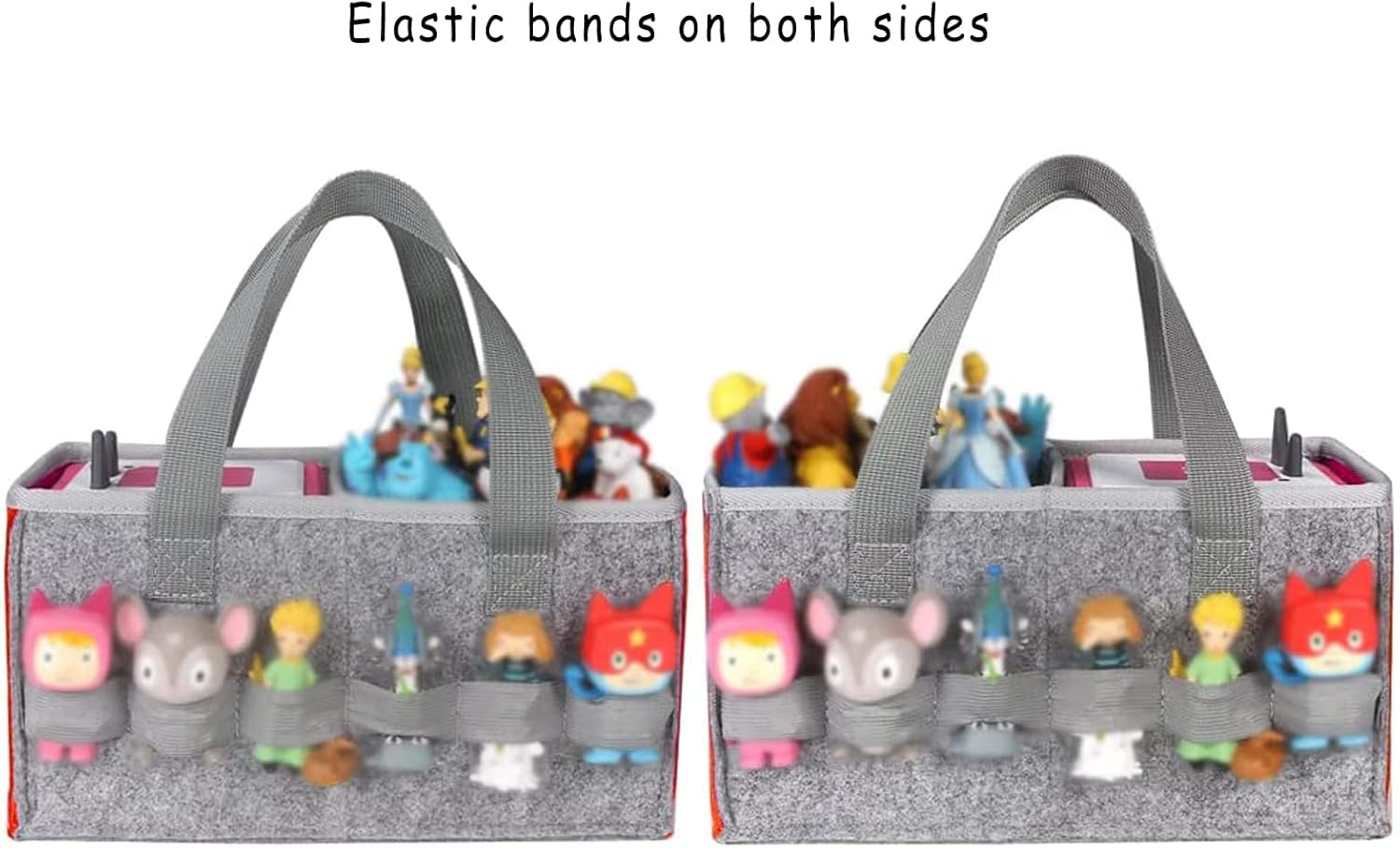 Carry Bag for Toniebox Audio Player Starter Set,Felt Organizer Case for Tonie Starter Set Storage Bag - Red image number 5