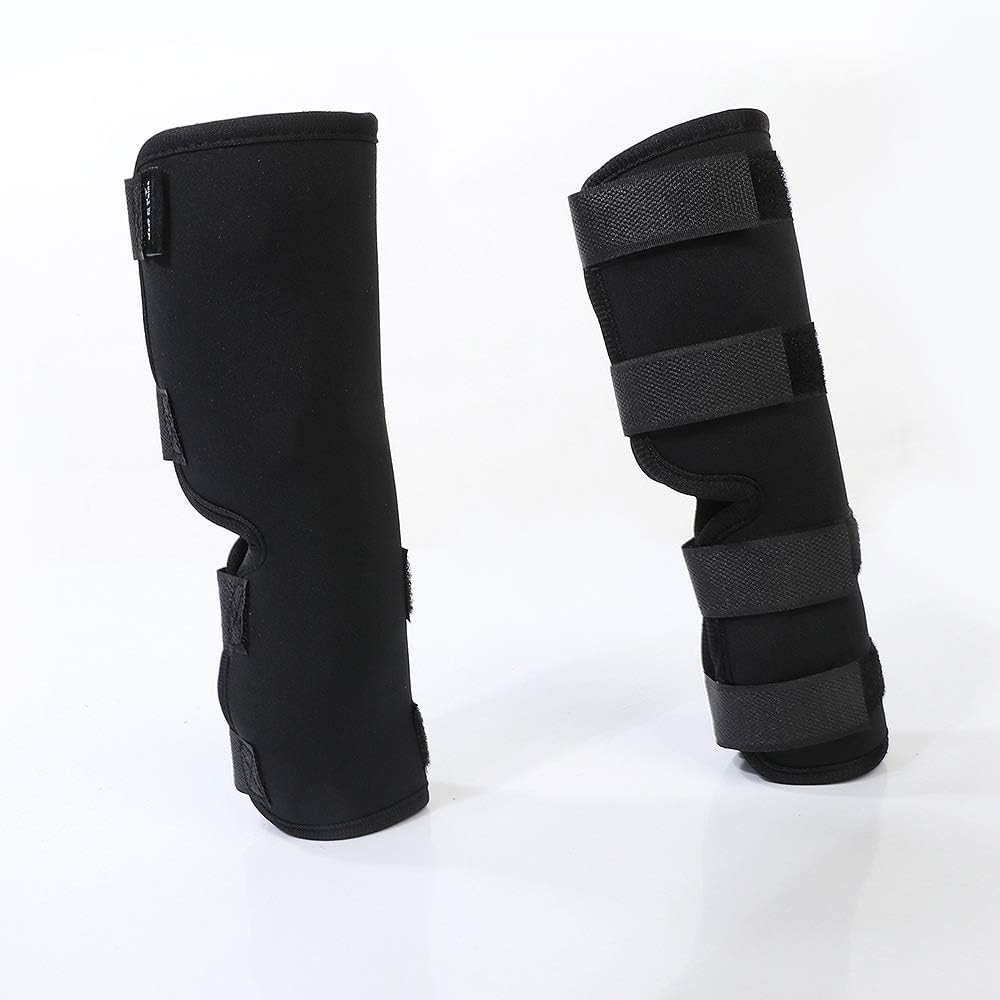 Dog Knee Brace Leg Braces - Dog Canine Knee Stifle Brace Wrap Dog Knee Brace for Torn ACL Hind Leg Joint Pain Muscle Sore Pet Brace (Black, L) image number 4
