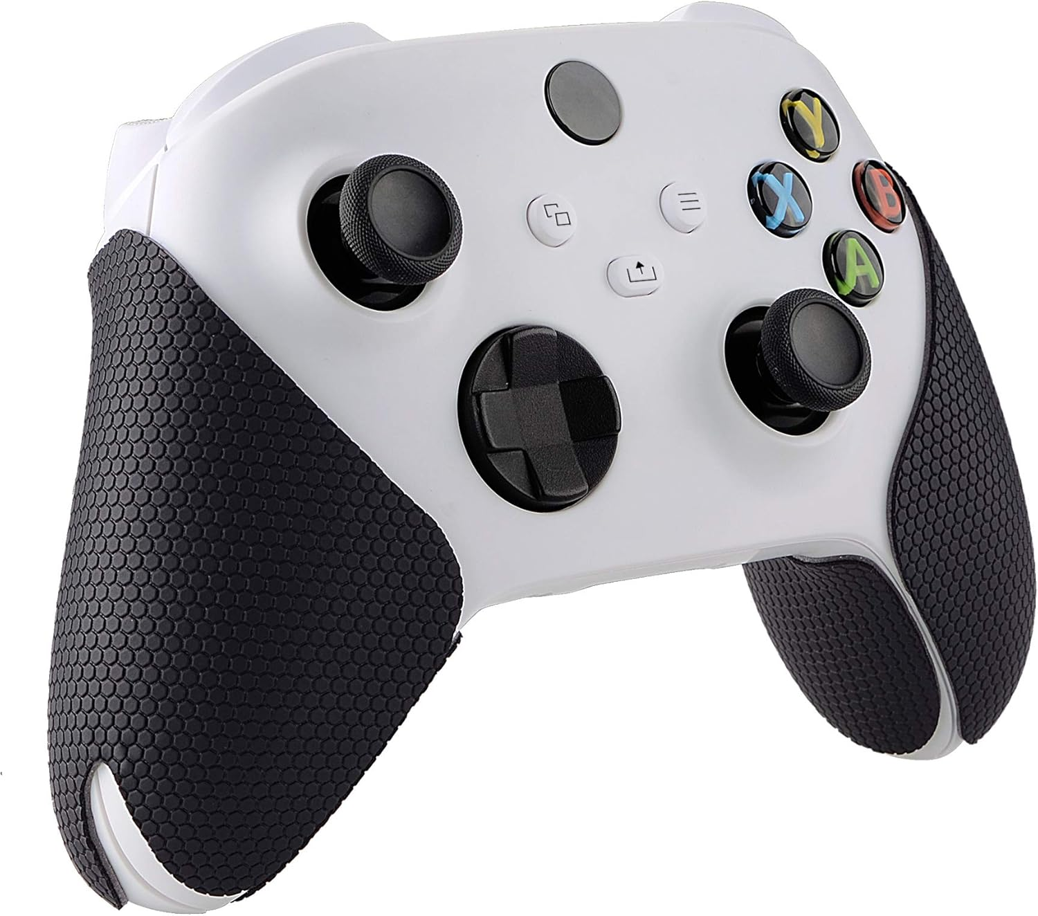 Extremerate Playvital Anti-Skid Sweat-Absorbent Controller Grip for Xbox Series X/S Controller, Professional Textured Soft Rubber Pads Handle Grips for Xbox Series X/S Controller - Black Honeycomb Texture image number 5
