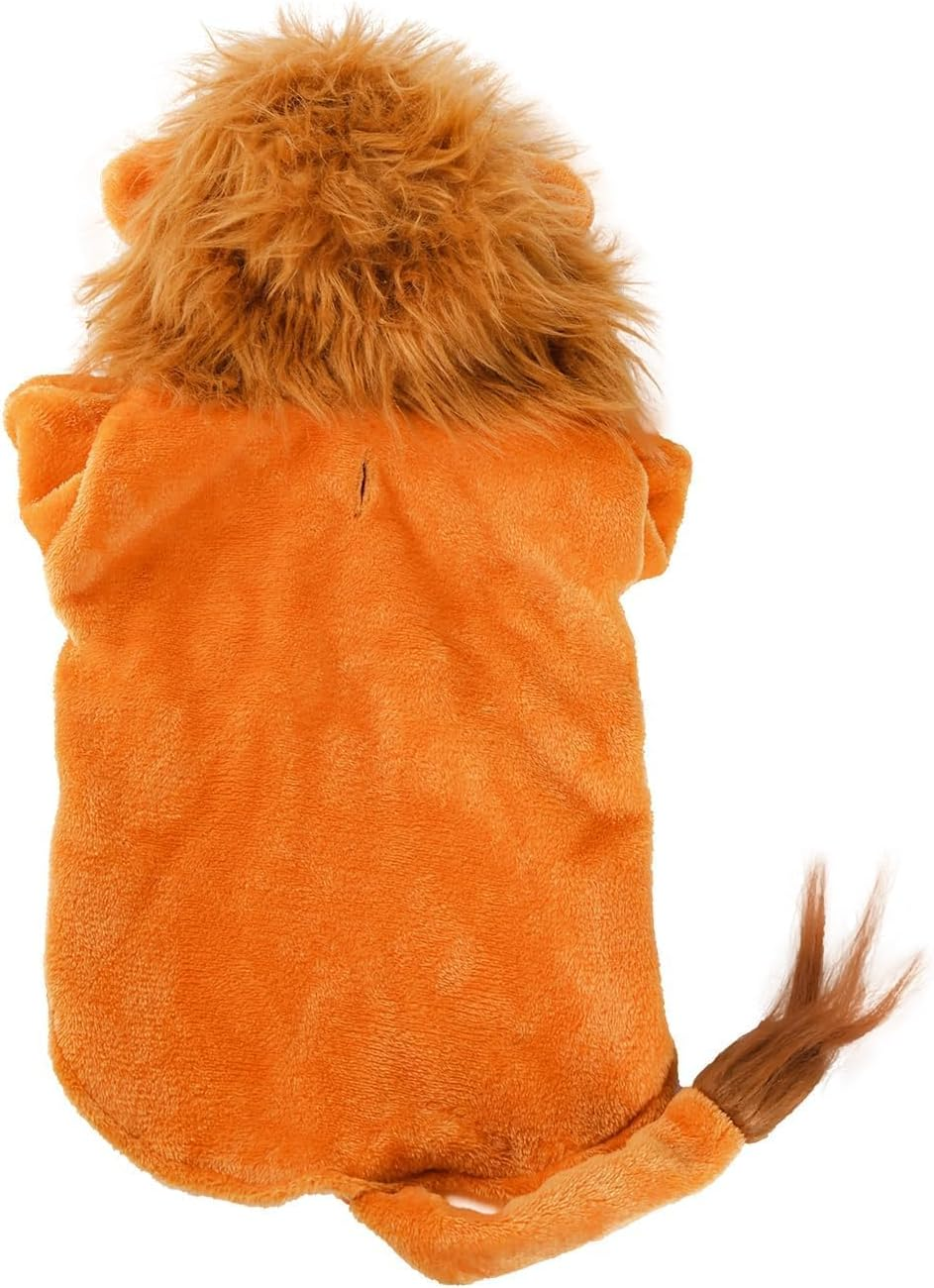 NACOCO Dog Halloween Lion Costume - Large Pet Clothes Cosplay Outfit Dog Lion Mane Apparel Party Hoodies Warm with Leash Hole for Small Medium to Large Sized Dogs (Xx-Large) image number 1