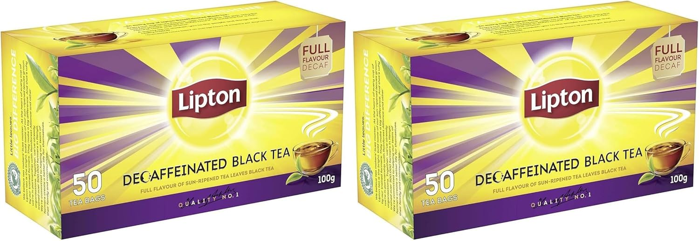 Lipton Decaffeinated Black Tea, 50 Bags image number 1