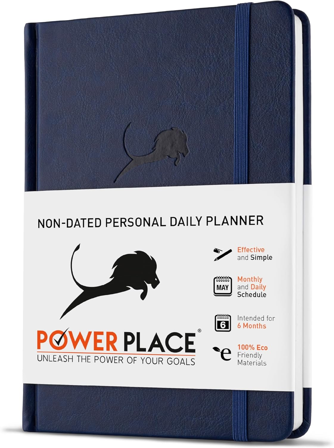 Daily Planner, Calendar and Gratitude Journal to Increase Productivity, Time Management & Happiness - Hardcover, Undated 24-Hour Schedule a Day Life Planner - 6 Months - Guaranteed