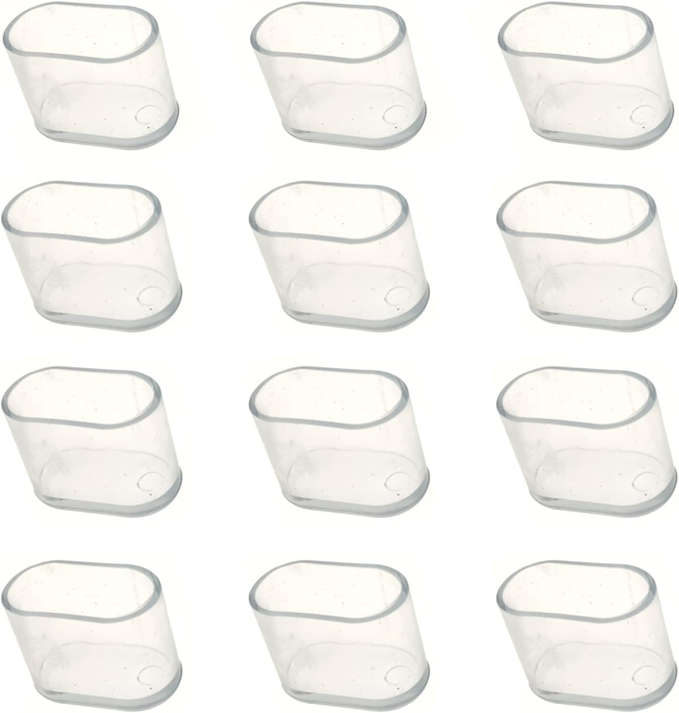12Pcs Oval Outdoor Chair Leg Caps, Plastic Chair Legs Cover Floor Protectors, 16X34 Mm Chairs Tables Leg Furniture Feet Covers for Hardwood Floors and Outdoor Patio Set image number 2