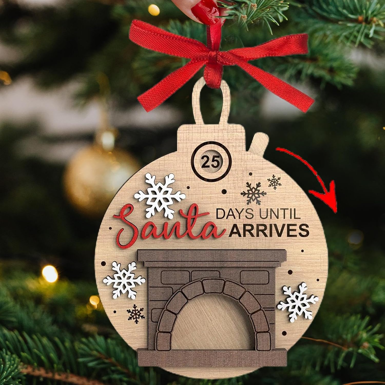 Christmas Ornaments,Christmas Countdown Decorations for Tree - Christmas Tree Decor, Cute Advent Decorations for Home Door Wall Decoration