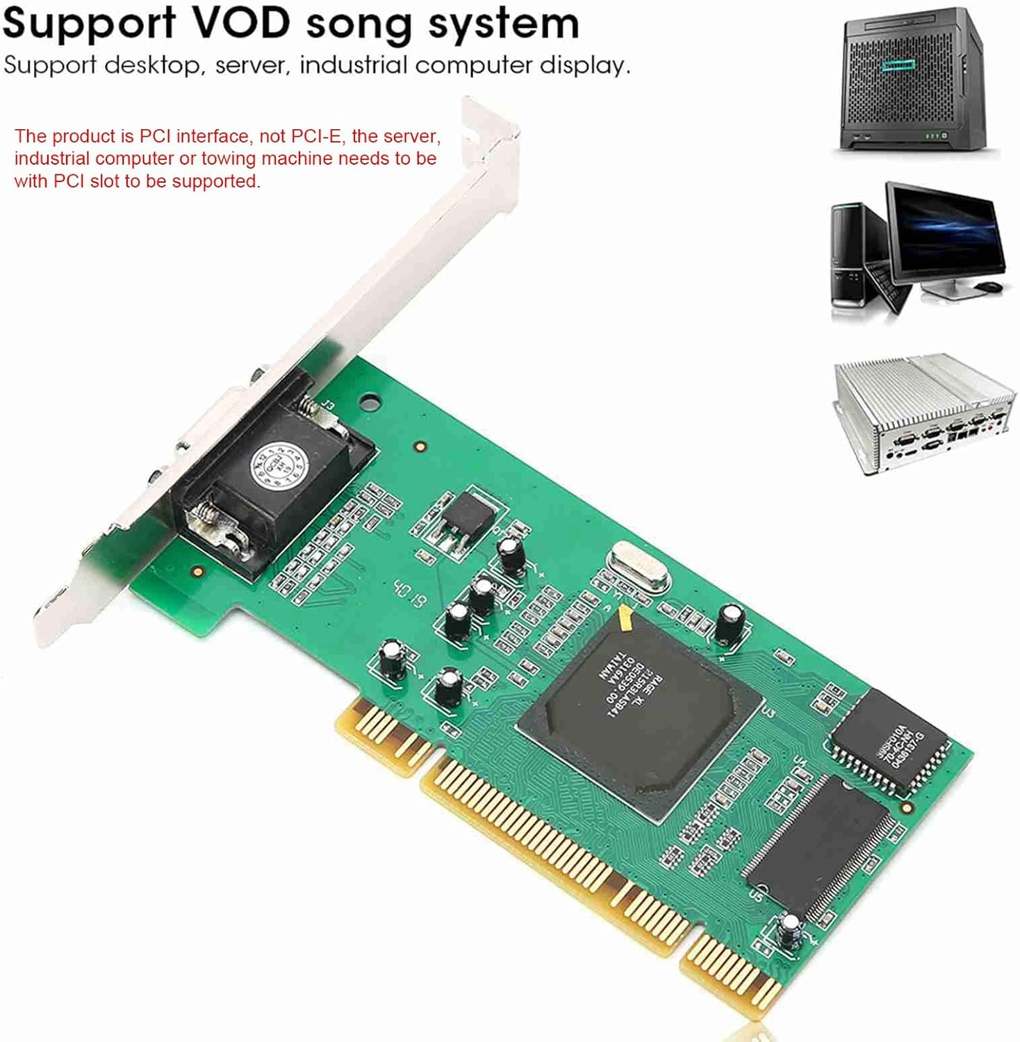 VGA Card, High Performance Stable Graphics Card, Industrial Computer Display Server for Desktop Computer image number 4