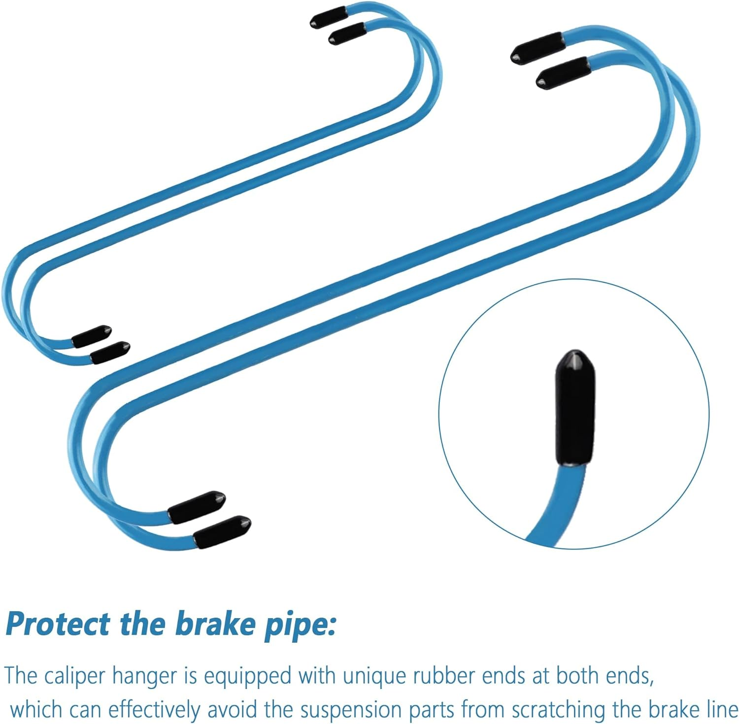 Set of 2 Durable&Rust-Proof Brake Caliper Hooks,A Specialty Automotive Tools for Changing Brake Pads,Braking,Axle Shaft,Other Suspension Works (2Pcs) (Blue) - Blue image number 5