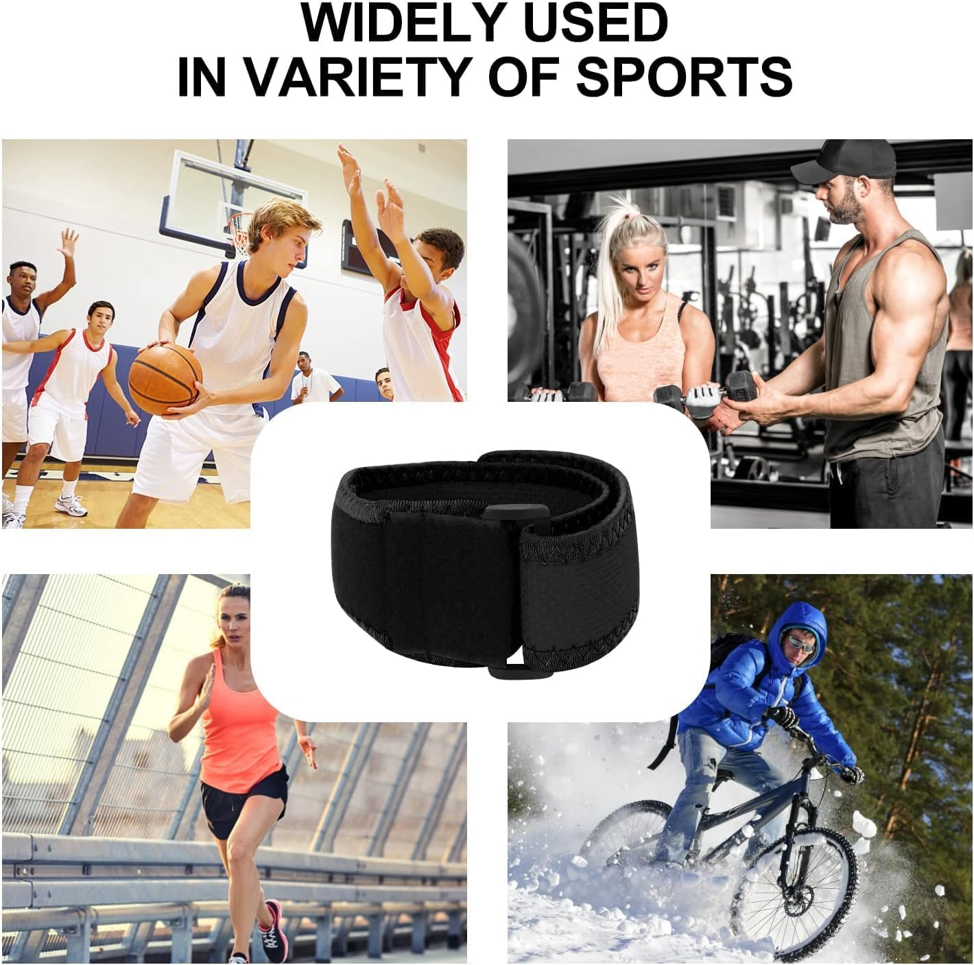 Band Strap for Knee, Adjustable Comfortable Iliotibial Band Wrap Breathable Strap for Iliotibial Band Syndrome image number 2