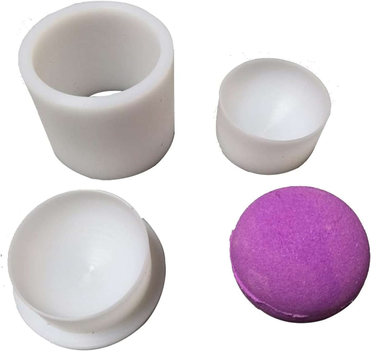 Plastic 3D Bath Salt Ball round Solid Ball Shaped Doughnut-Shaped Shampoo Press Bar Mold 2.5Inch 6.35CM Diameter Max Volume 95G Bath Bomb Soap Mold (Sphericity) image number 4