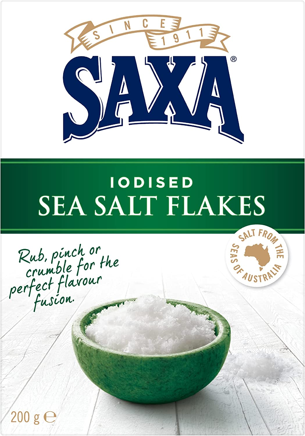 Saxa Iodised Sea Salt Flakes Flavour for Cooking Saxa Seasoning Saxa Spice All Purpose Seasoning 200G image number 4