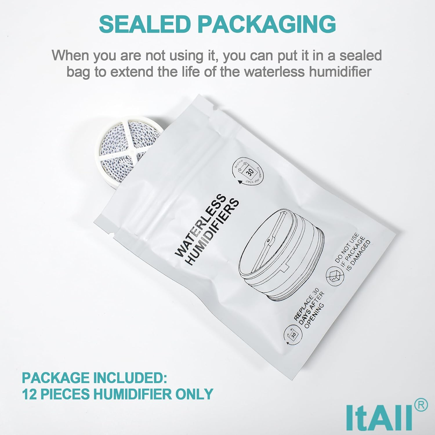 12PCS Humi Dx(Plus) Supplies Compatible with Airmini, Humidifier Accessories Compatible with Airmini and N20 Connector, Relief the Problem of Dryness, Included Humidifier ONLY, Plus image number 3